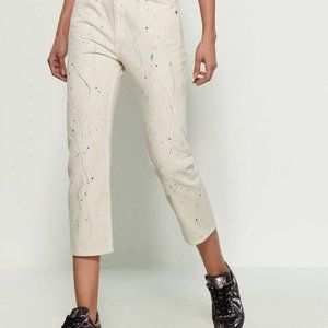 NWT Rag & Bone Paint Splatter Boyfriend Jeans